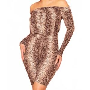 NEW SYMPHONY off shoulder romper in leopard print